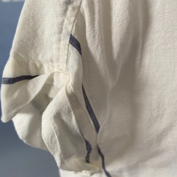 LUCKY BRAND capped sleeve striped button shirt - Picture 7 of 12